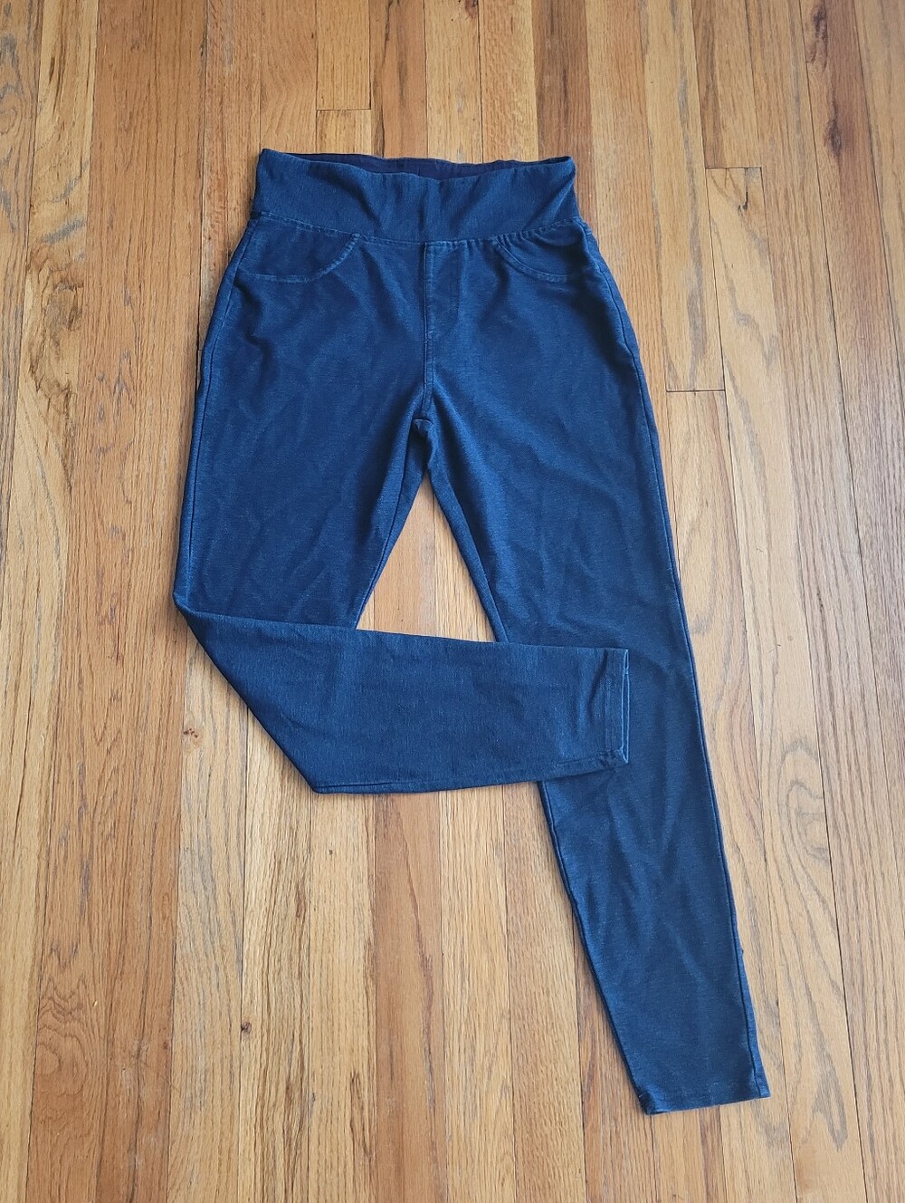 A New Day Blue Leggings with Wide Waistband Size Small NWOT denim Jeans Jeggings